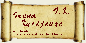 Irena Kutijevac vizit kartica